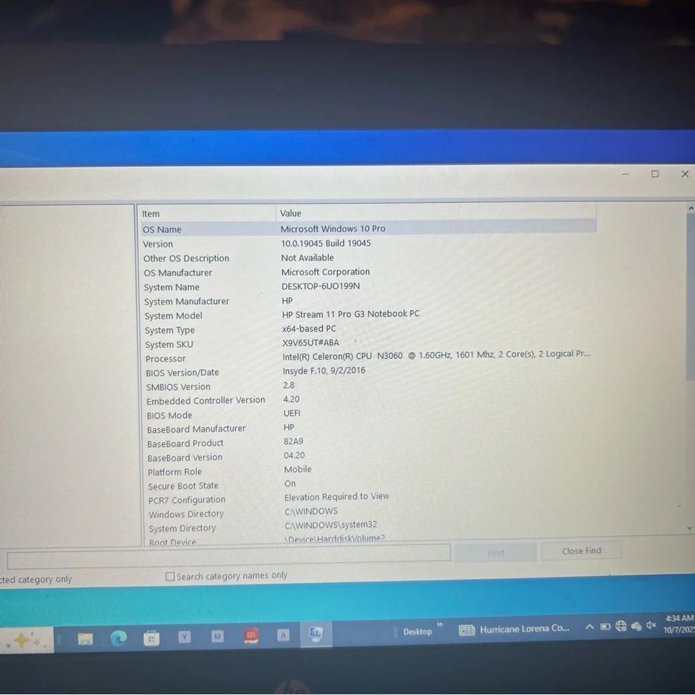 HP Stream 11.6” Screen